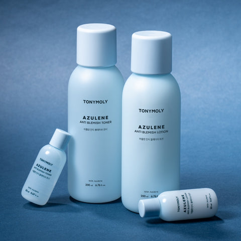 TONYMOLY Azulene Anti-Blemish 2-Piece Set (Skin 200ml+20ml Lotion 200ml+20ml)