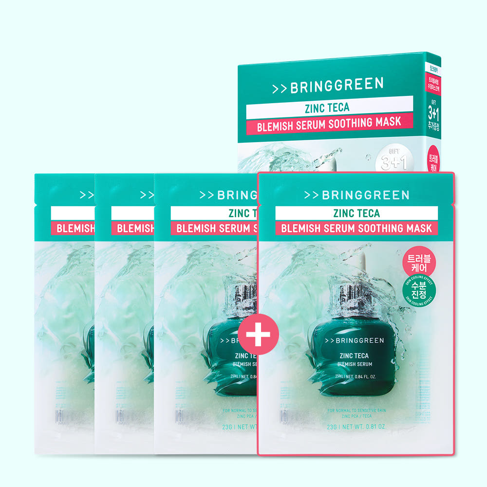 Bringgreen Zinc Teca Trouble Serum Mask 3+1P