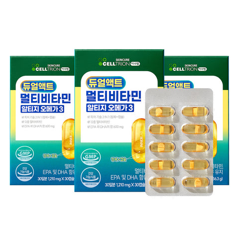 Celltrion InnerLab DualAct Multivitamin rTG Omega-3 1210 mg x 30 Capsules (3 Pack)