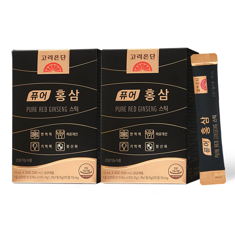 Koreaeundan Pure Red Ginseng Stick 10ml x 30 sticks (2 Pack)