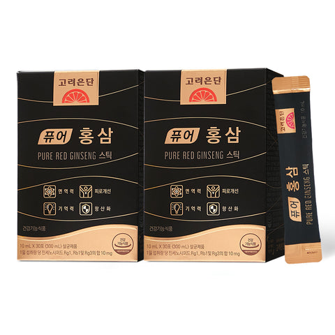 Koreaeundan Pure Red Ginseng Stick 10ml x 30 sticks (2 Pack)