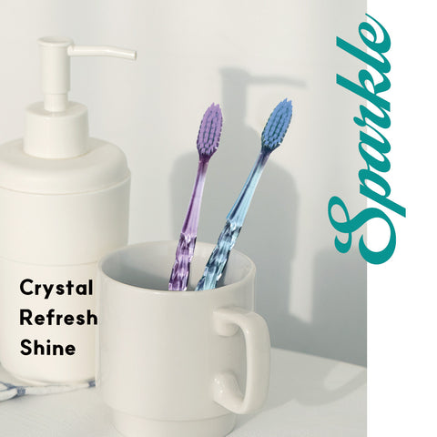 Clio Dentimate Sparkle Elastic Care Toothbrush, Regular Head, 8 Count