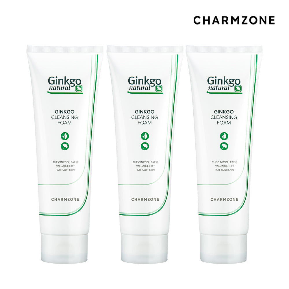 Charmzone Ginkgo Natural Cleansing Foam 180ml (3 Pack)