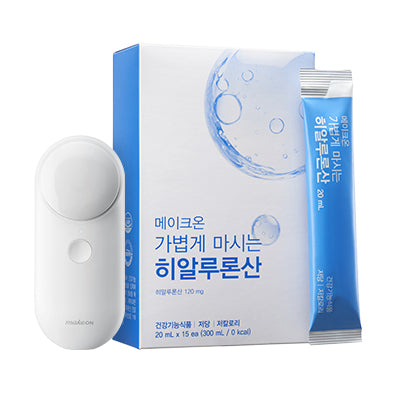 makeON GEM Sono Therapy Relief (low-irritation Device) + Drinkable Hyaluronic Acid 20ml x15