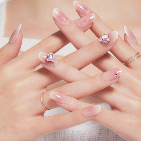 Dashing Diva Magic Press Shy Heart (Long Oval) Nail Tips