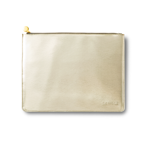 The Tool Lab 913 Makeup Clutch Pouch Gold Big Bag (30 x 21 cm)