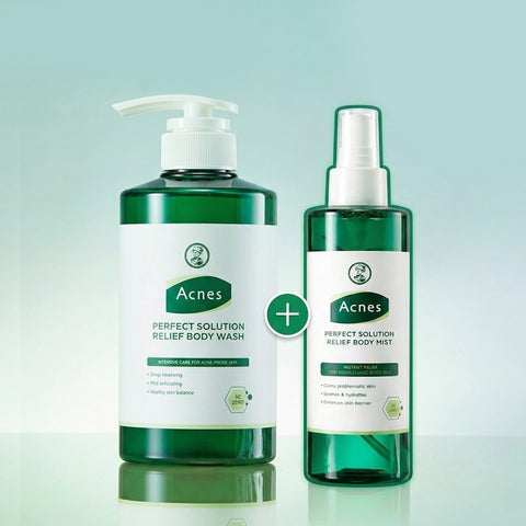 Acnes Perfect Solution Relief Body Wash 500ml (Free 150ml Body Mist)