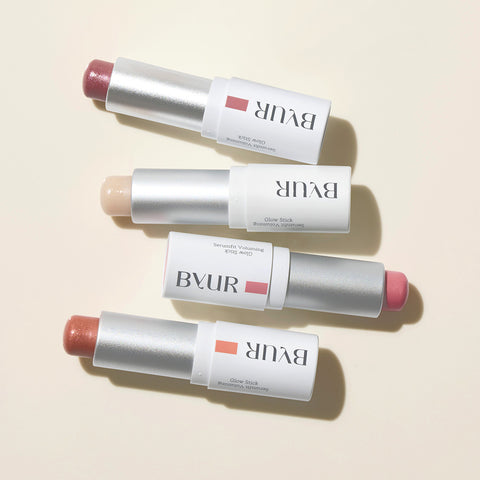 BYUR Serum Fit Voluming Glow Stick - Highlighter & Blusher (Clear, Mellow, Petal, Rosy)
