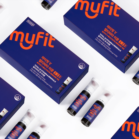 DongKook Pharmaceutical MyFit V Multivitamin Immune 128 Drinkable Liquid Vitamin (20ml) + Capsule (500mg) + Tablet (600mg) 14-count x 3 (42 bottles)