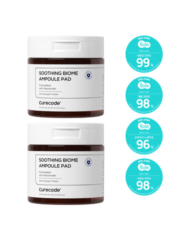 CureCode Soothing Biome Ampoule Pad 70 sheets (2 pack)