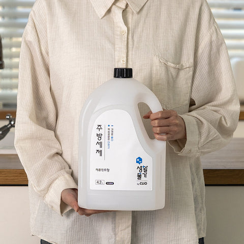 Clio Saenghwalmulga Kitchen Detergent 4.2L (2 Bottles, Choose Scent) - Lemon Mint or Basil Herb