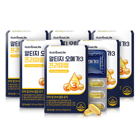 Nutrione rTG Omega-3 Premium 1020 mg x 30 Capsules (6 Pack)