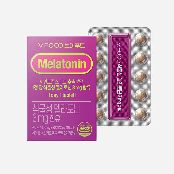 Korea Yakult V-Food Plant-Based Melatonin 3 mg 1-Month Supply