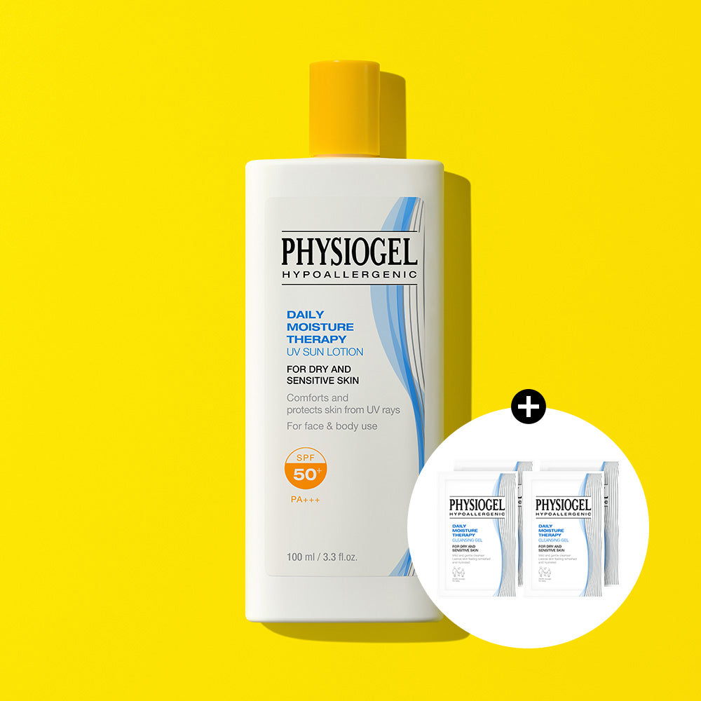Physiogel DMT Family Moisture Sun Lotion (Face & Body) 100ml DMT Cleansing Gel 5ml x4