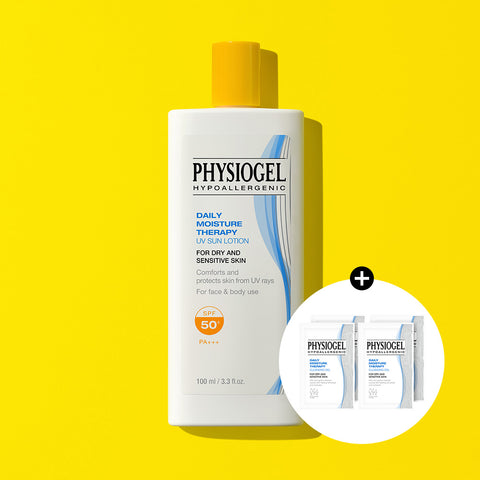 Physiogel DMT Family Moisture Sun Lotion (Face & Body) 100ml DMT Cleansing Gel 5ml x4
