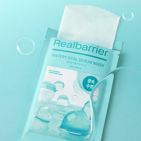 Real Barrier Watery Hyal Serum Mask (10 sheets, 28 ml each)