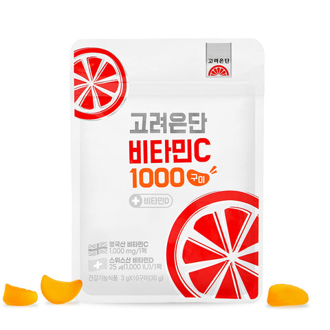 Koreaeundan Vitamin C 1000 + Vitamin D Gummies 15 Sachets (2 Pack)