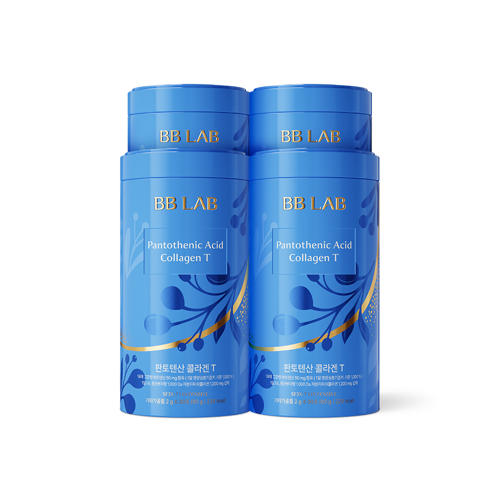 Nutrione BB Lab Pantothenic Acid Collagen Intensive T (4 Pack) (4-Month Supply) Low-Molecular Fish Collagen Powder