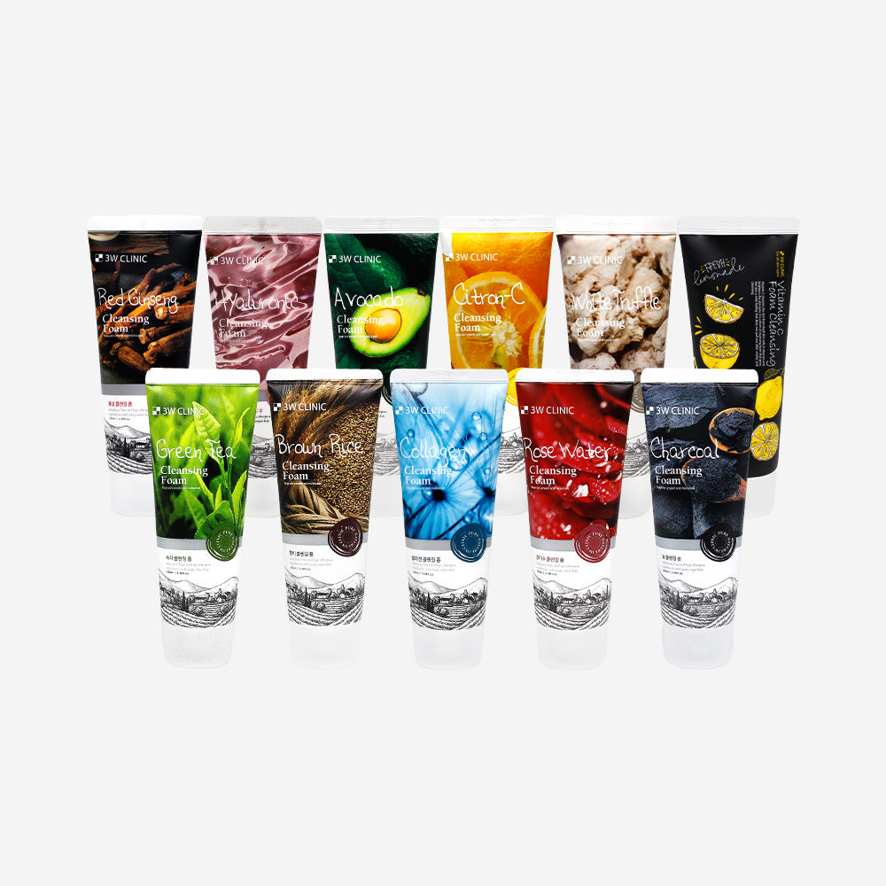 3W Clinic Pure Natural Cleansing Foam 100ml (11 Variants)