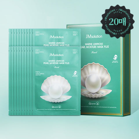 JM Solution Cheonggwang Marine Pearl Moisture Mask Plus 10P (2 Pack)