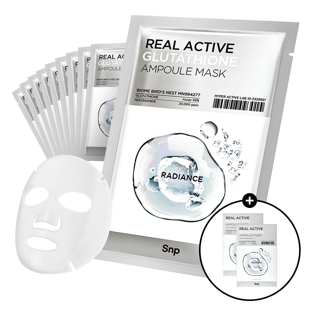 SNP Real Active Brightening Ampoule Mask Pack 10 Sheets