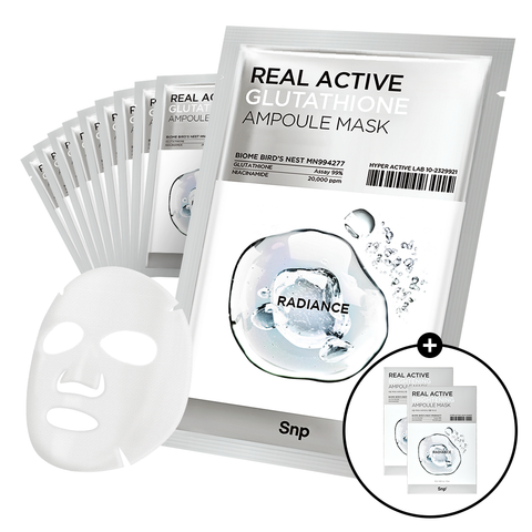 SNP Real Active Brightening Ampoule Mask Pack 10 Sheets