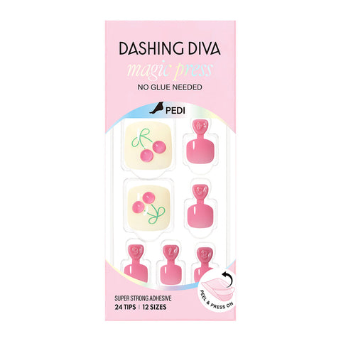 Dashing Diva Magic Press Pedicure Cherry Berry