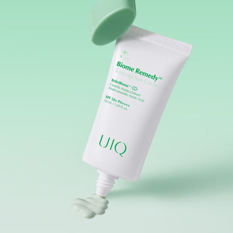 UIQ Biome Remedy Tone-Up Sun Cream 50ml - 4-Piece Set (Purple & Green)