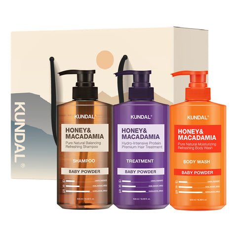 Kundal Holiday 3-Piece Gift Set (Shampoo, Treatment & Body Wash)