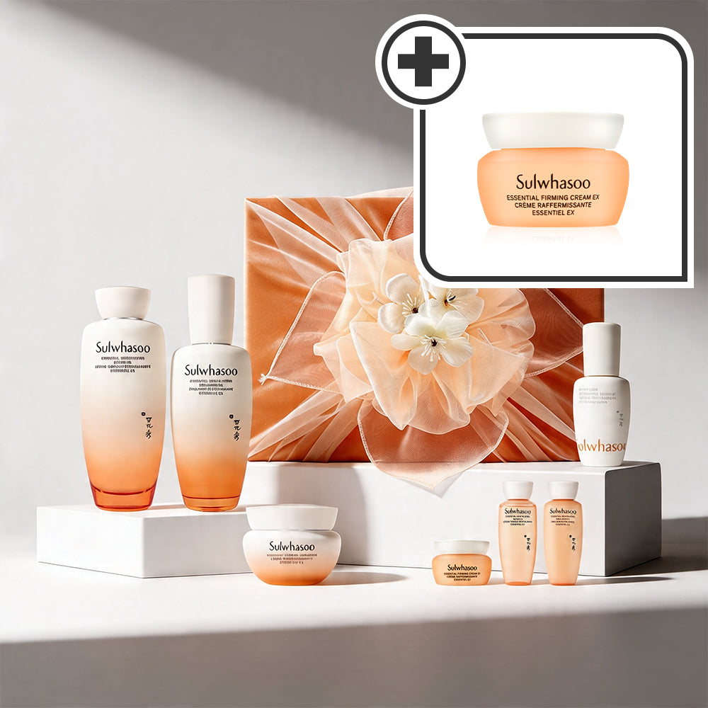 Sulwhasoo Essential Elasticity 3-Piece Bojagi Gift Set (2 Jaum Skin & Lotion + Elasticity Cream)