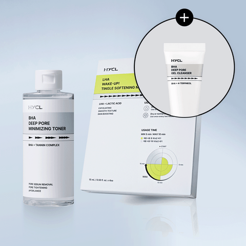 HYCL Pore Care Duo Set LAHA Mask (4 sheets) + BAHA Toner 200ml
