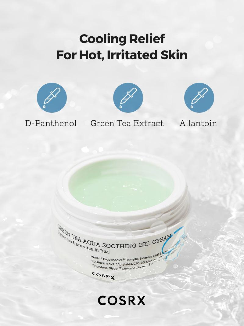 Soonsu Beauty Hydrium Green Tea Aqua Soothing Gel Cream packaging design