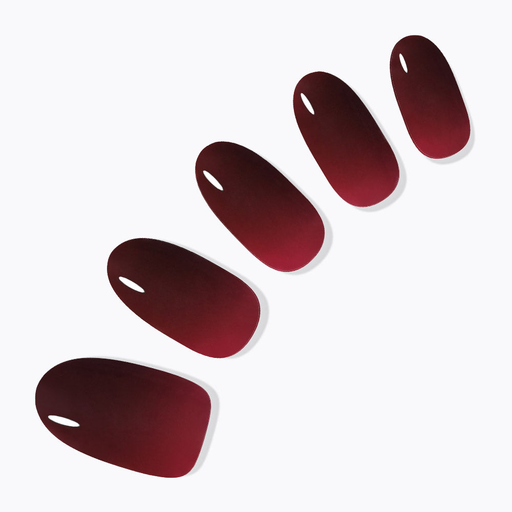 Dashing Diva Magic Press Classic Burgundy (Almond) Nail Tips