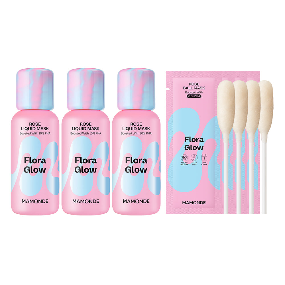 Mamonde Rose Liquid Mask 80ml x3 + Rose Mask 3.5ml x4 Set