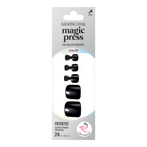 Dashing Diva Magic Press Pedicure Carbon Black
