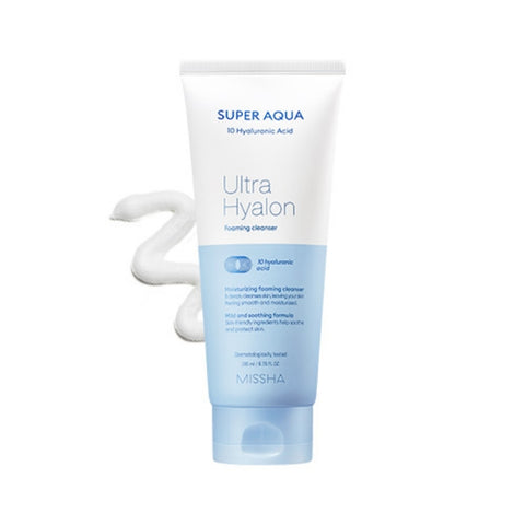 MISSHA Super Aqua Ultra Hyalron Foaming Cleanser 200ml (2 pack)