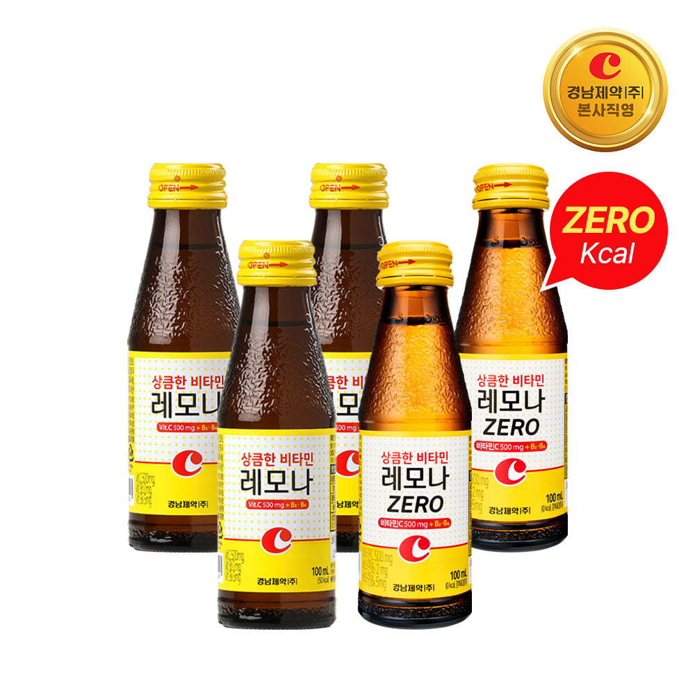 Lemona Vitamin Drink 100ml x30 + Vitamin Drink Zero 100ml x20 (50 Bottles Made in Korea)