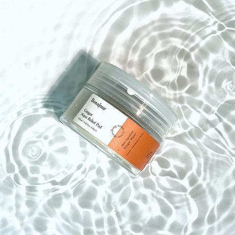 Bonajour Vegan Ginger Aqua Relief Toner Pads, 60 Pads