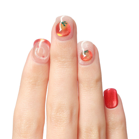 Dashing Diva Magic Press Red Tomato (Short Square) Nail Tips