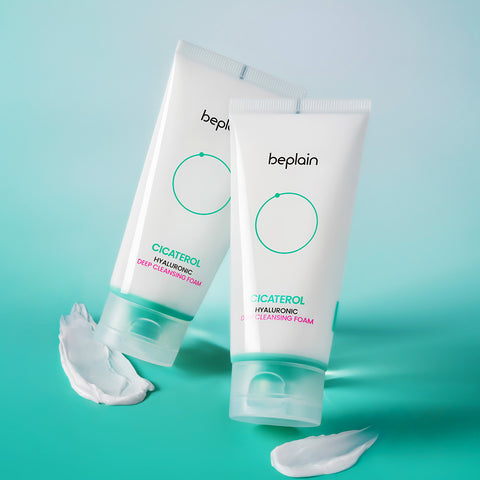 Beplain Cica-Terol Hyaluronic Deep Cleansing Foam 120ml (2 Pack)