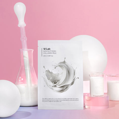 W.Lab Non-Slip Collagen Milk Mask, 29ml (15 Sheets)