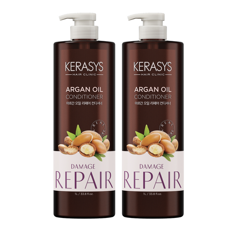 Kerasys Real Nature Argan Oil 1L x2 (Shampoo & Conditioner)