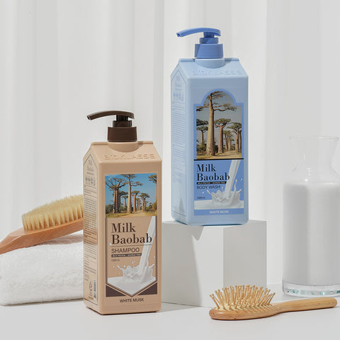 Milk Baobab Original Shampoo + Treatment + Body Wash (White Musk) - 1L x 3 Pack