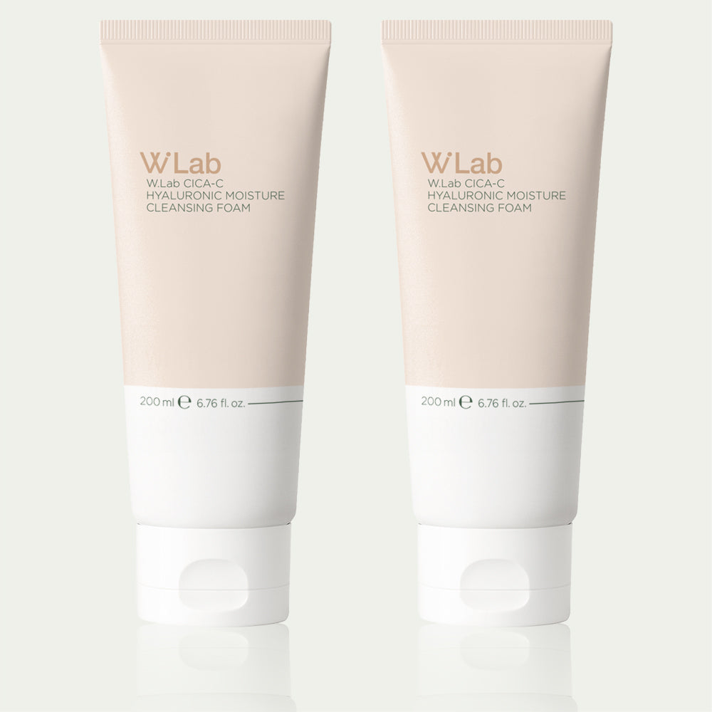 W.Lab Cica C Hyaluronic Moisture Deep Cleansing Foam 200ml (2 Pack)