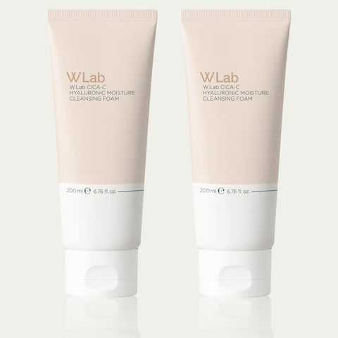 W.Lab Cica C Hyaluronic Moisture Deep Cleansing Foam 200ml (2 Pack)