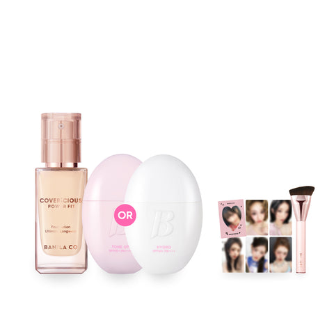 Banila Co Make-Up Booster Foundation 2-Piece Set (Power Fit Foundation + All-Day Prep Serum Base or Tone-Up Base)