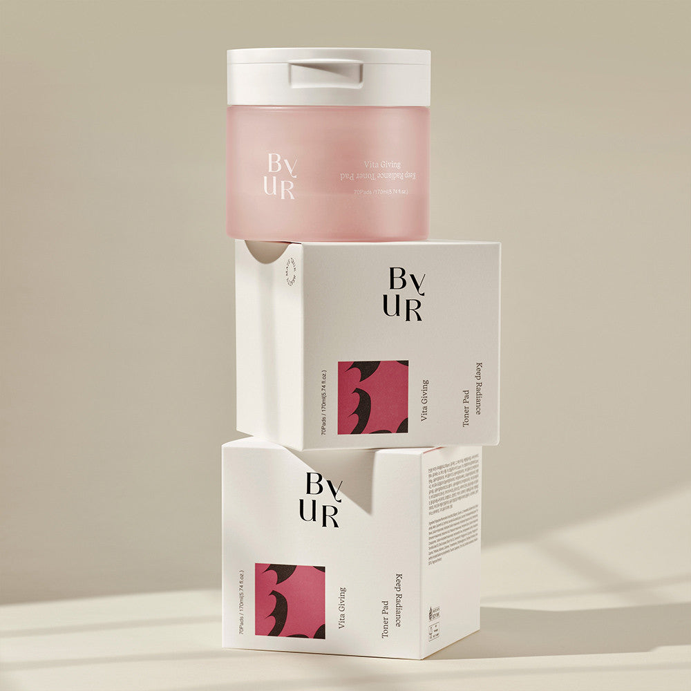 BYUR Vita-Giving Keep Radiance Brightening Vitamin Toner Pads 70 Pads