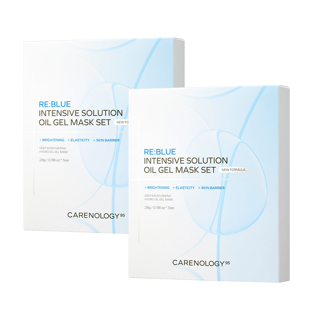 Carenology Re:Blue Intensive Solution Oil Gel Mask 28g (5 sheets) (2 Pack)