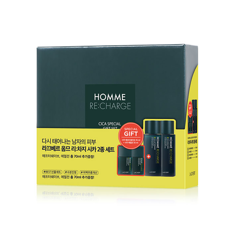 LACVERT Homme Recharge Cica 2-Piece Set (Skin + Aftershave)