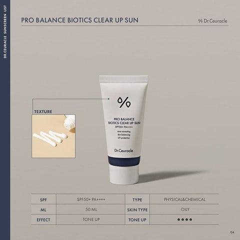 Soonsu Beauty Pro Balance Biotics Clear Up Sun front view